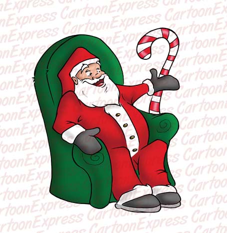 Santa Claus candy cane